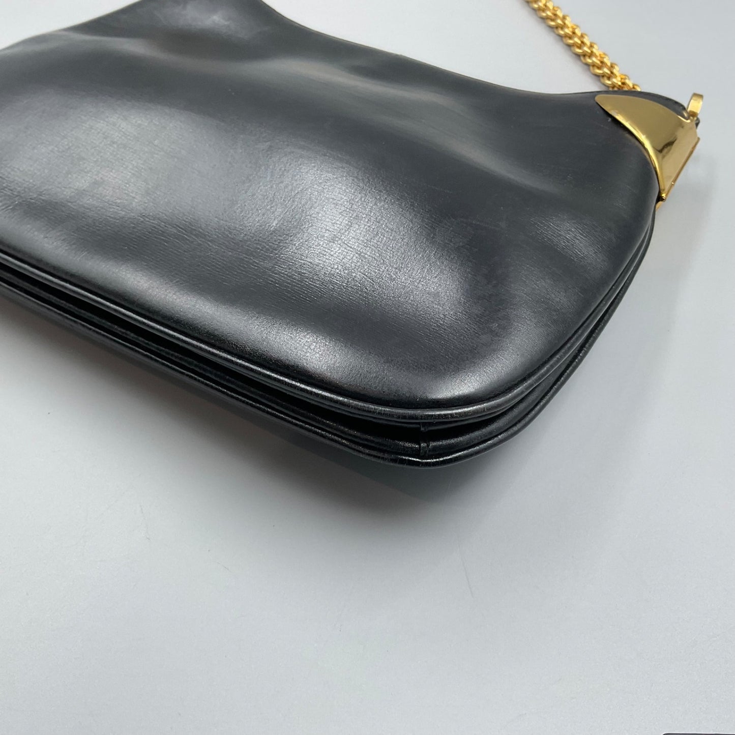 GUCCI BLACK LEATHER SHOULDER BAG