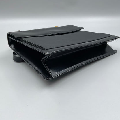 YSL BLACK LEATHER SHOULDER BAG
