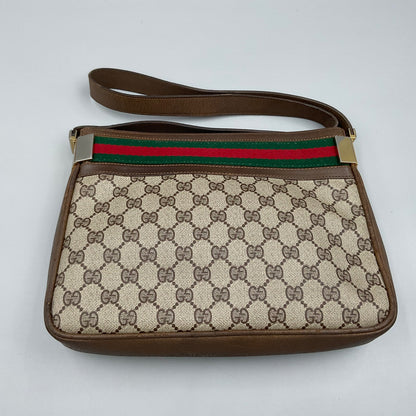 GUCCI BROWN SHERRY LINE SHOULDER BAG
