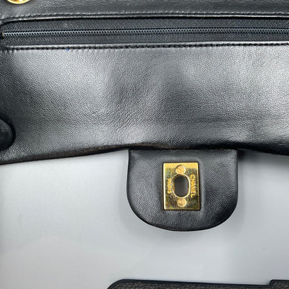 '89-'91 CHANEL TIMELESS/CLASSIQUE BLACK LEATHER CROSSBODY BAG