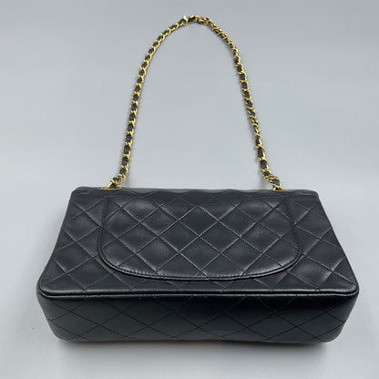 '89-'91 CHANEL TIMELESS/CLASSIQUE BLACK LEATHER CROSSBODY BAG