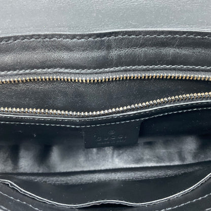 GUCCI BLACK CROCODILE SOHO CHAIN CROSSBODY BAG