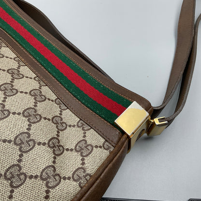 GUCCI BROWN SHERRY LINE SHOULDER BAG