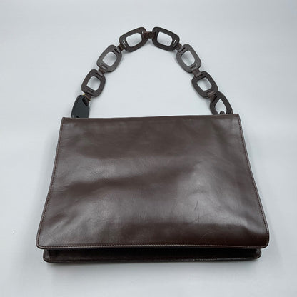 GUCCI BROWN BAG w/ LINK STRAP (INSIDE TEARS)