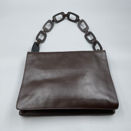 GUCCI BROWN BAG w/ LINK STRAP (INSIDE TEARS)