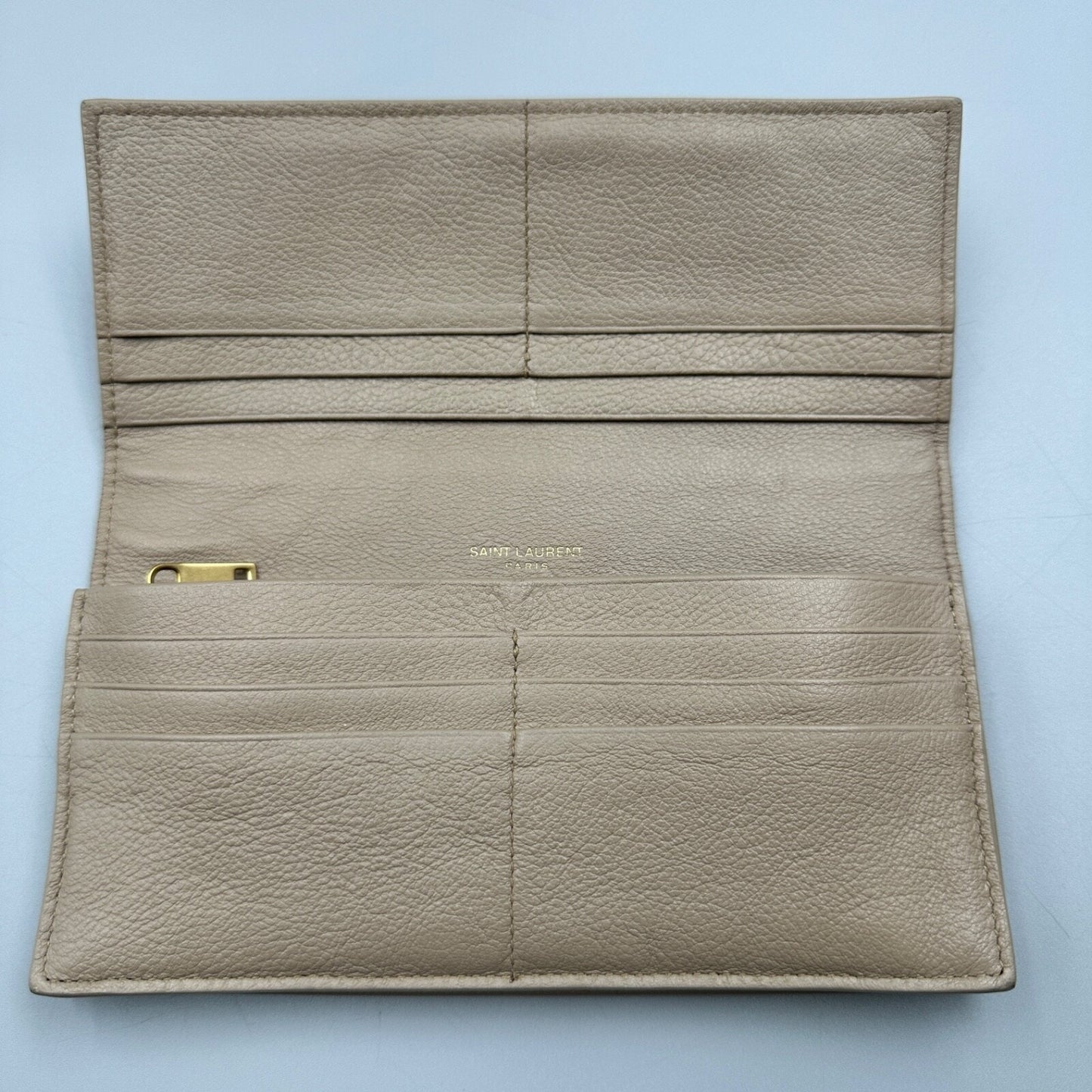 YSL BEIGE LEATHER WALLET