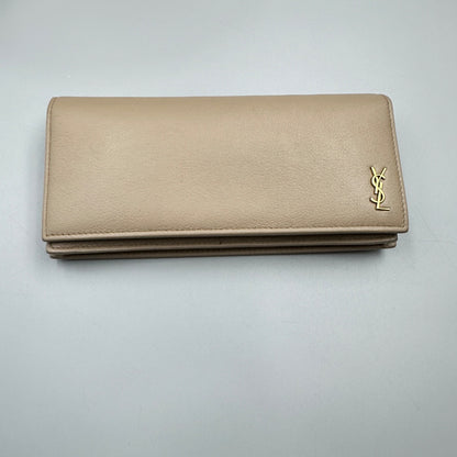 YSL BEIGE LEATHER WALLET