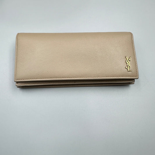 YSL BEIGE LEATHER WALLET