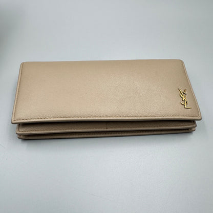 YSL BEIGE LEATHER WALLET