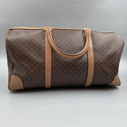 CELINE BROWN MACADAM BOSTON DUFFLE BAG (LARGE)