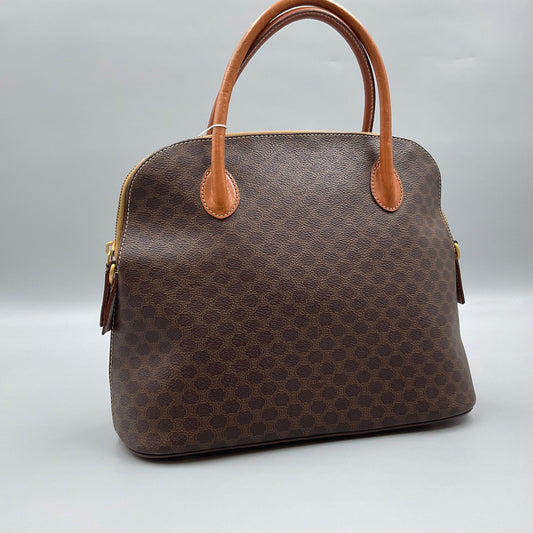 CELINE BROWN MACADAM HANDBAG