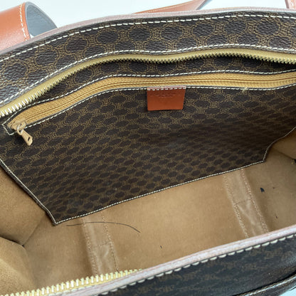 CELINE BROWN MACADAM TOTE BAG