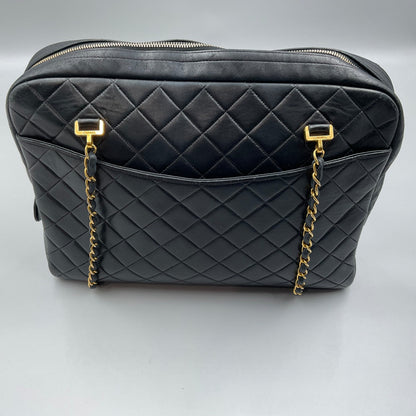 '96-'97 CHANEL BLACK MATELASSE SHOULDER BAG