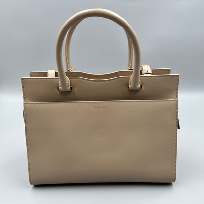 ST. LAURENT BEIGE UPTOWN TOTE BAG