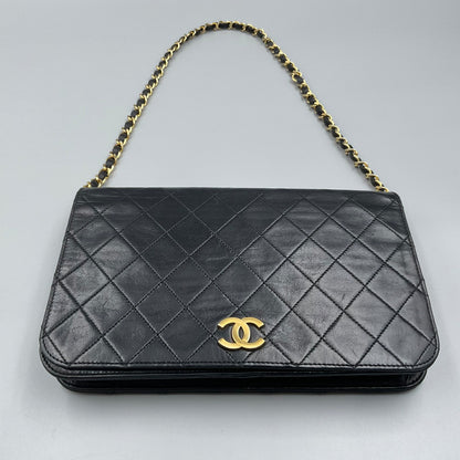 '89 CHANEL BLACK TIMELESS/CLASSIQUE FULL FLAP