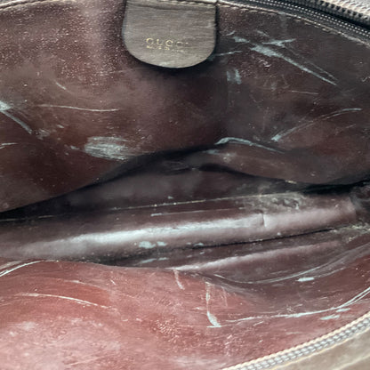 GUCCI BROWN BAG w/ LINK STRAP (INSIDE TEARS)