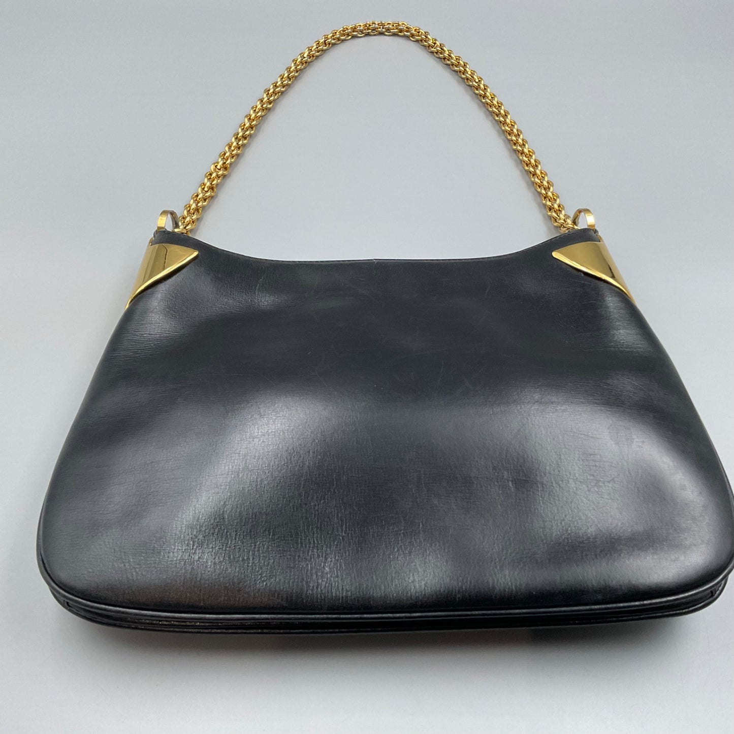 GUCCI BLACK LEATHER SHOULDER BAG