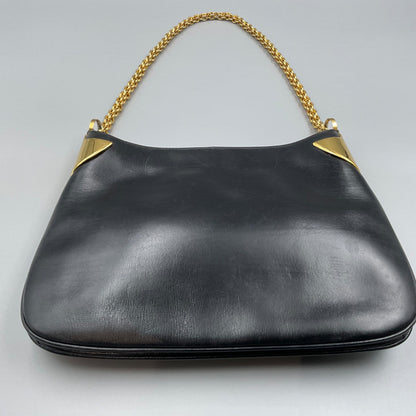 GUCCI BLACK LEATHER SHOULDER BAG