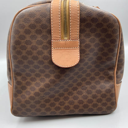 CELINE BROWN MACADAM BOSTON DUFFLE BAG (LARGE)